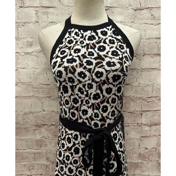 Diane Von Furstenberg X Target Halter Tie Neck Neutral Poppy Knit Midi Dress - S - Picture 2 of 6